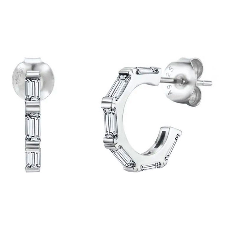 

Серьги конго из стали Nouvelle mode ES111603-S, фианит, ES111603-S