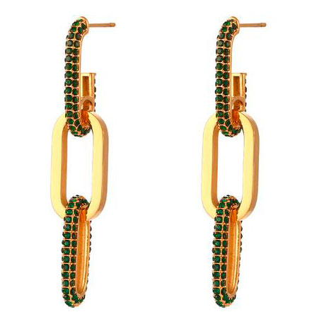 

Серьги подвески из латуни Nouvelle mode 1600699320109-B, фианит, 1600699320109-B