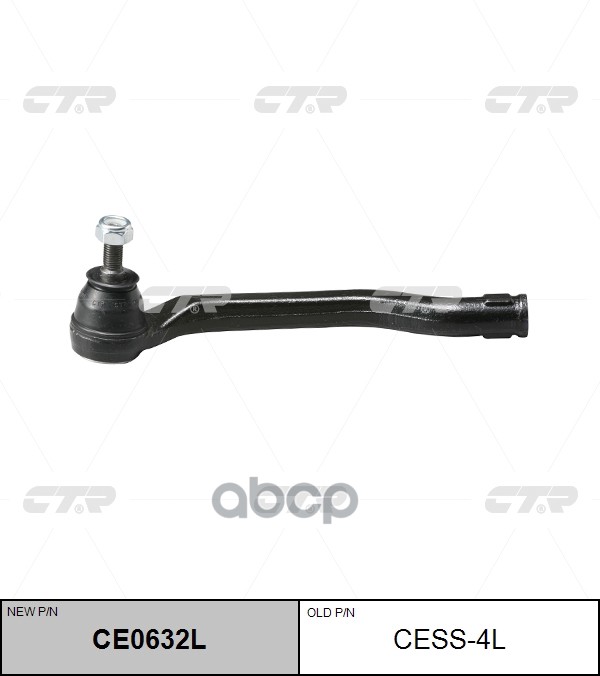 

Наконечник Р/Т Рено/Ренаут/Renault Fluence Лев. CTR арт. CE0632L