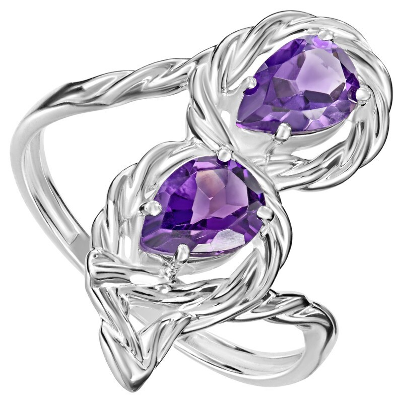 

Кольцо из серебра с аметистом р., LAZURIT-ONLINE 848301, 848301
