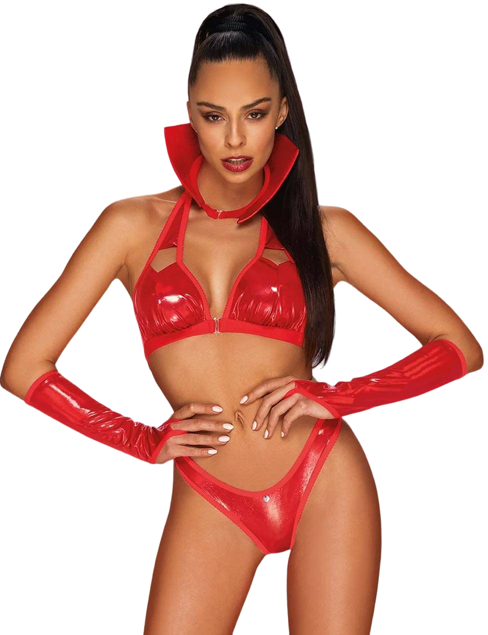 

Костюм вампирши Obsessive Vampines из 4 предметов, красный р. L-XL