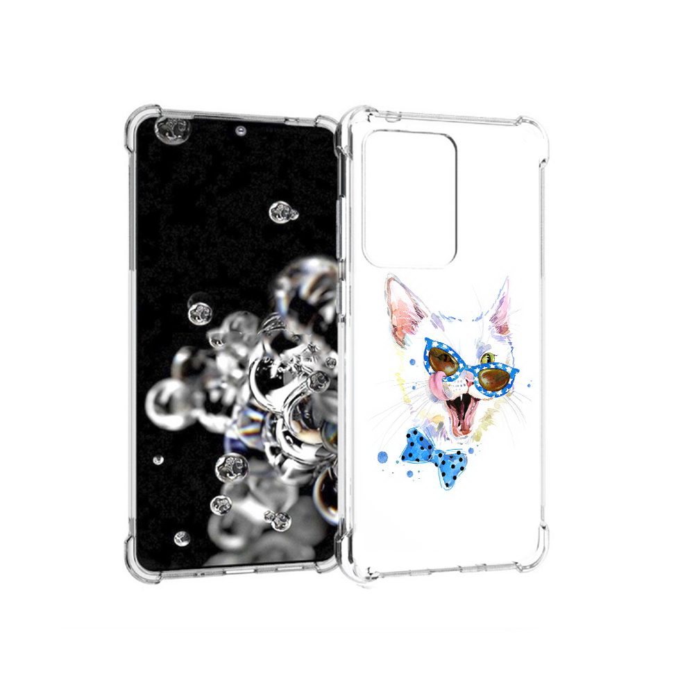 Чехол MyPads Tocco для Samsung Galaxy S20 Ultra белый кот (PT144384.494.229)