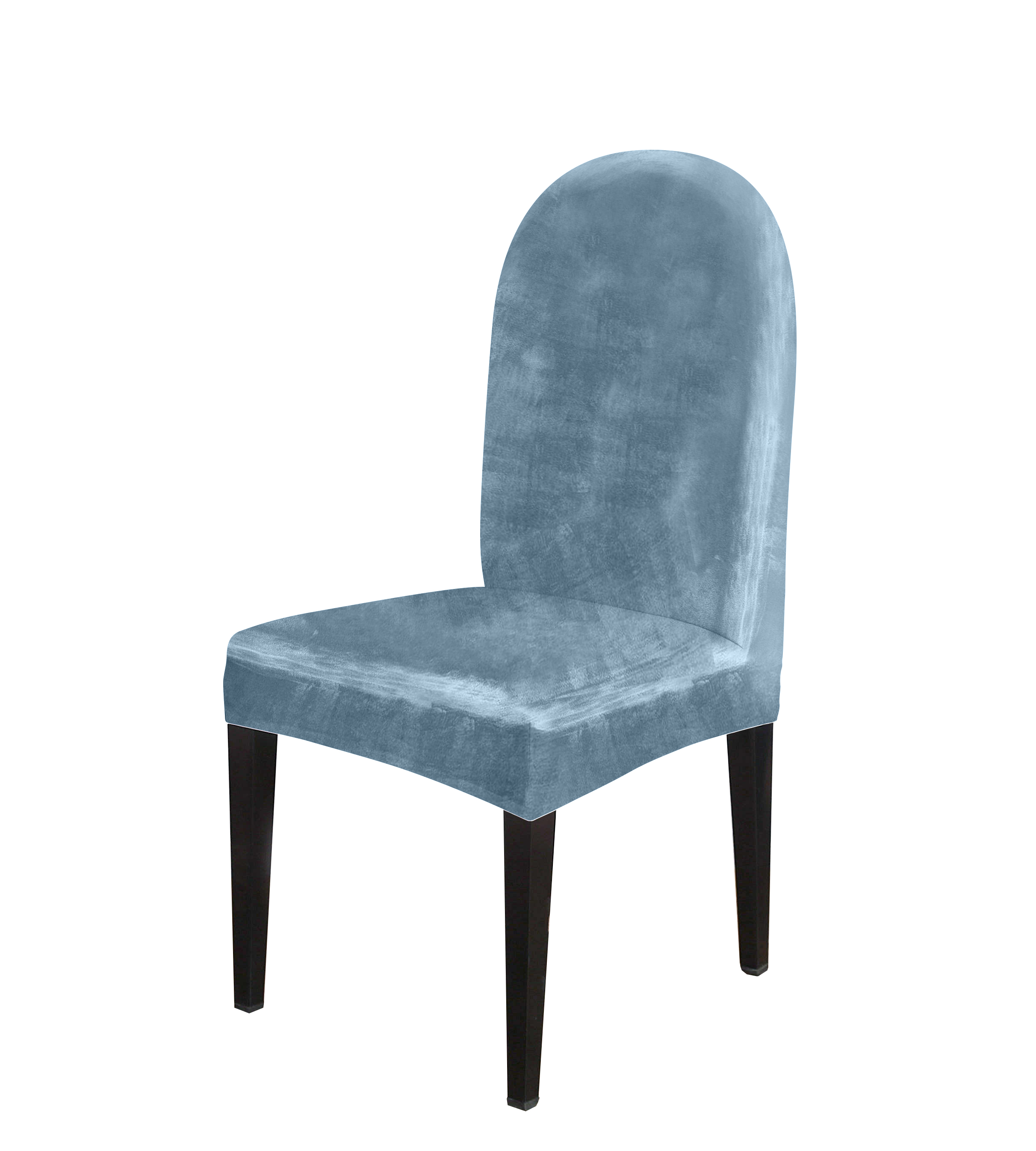 фото Чехол на стул с круглой спинкой виктория хоум декор бруклин серо-голубой, 4 шт