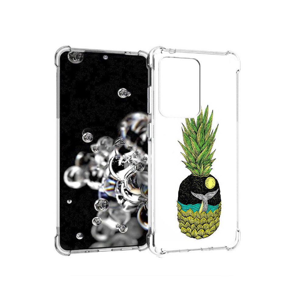 

Чехол MyPads Tocco для Samsung Galaxy S20 Ultra ананас с китом (PT144384.494.220), Прозрачный, Tocco