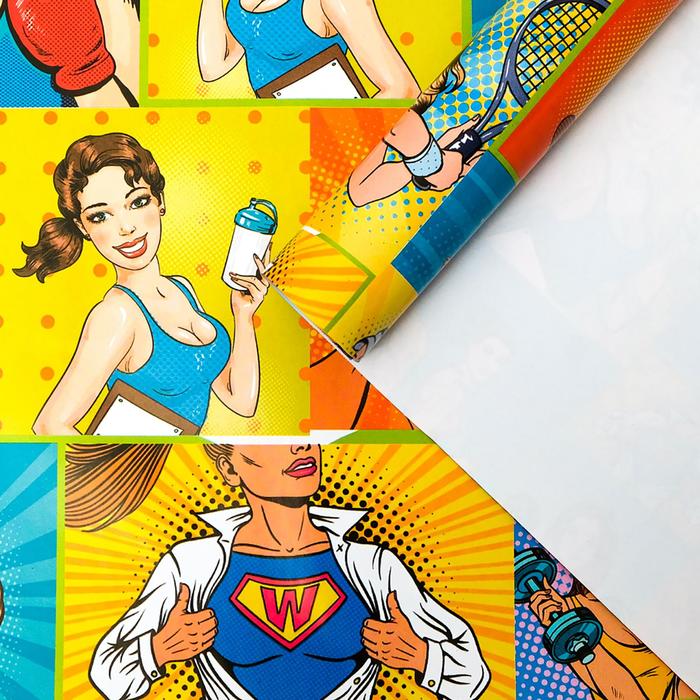 

Бумага глянцевая "Pop-art спортивный", 0,5 х 0,7 м, Упаковка Pop-art