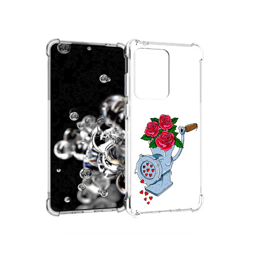 

Чехол MyPads Tocco для Samsung Galaxy S20 Ultra Цветочные сердца (PT144384.494.199), Прозрачный, Tocco