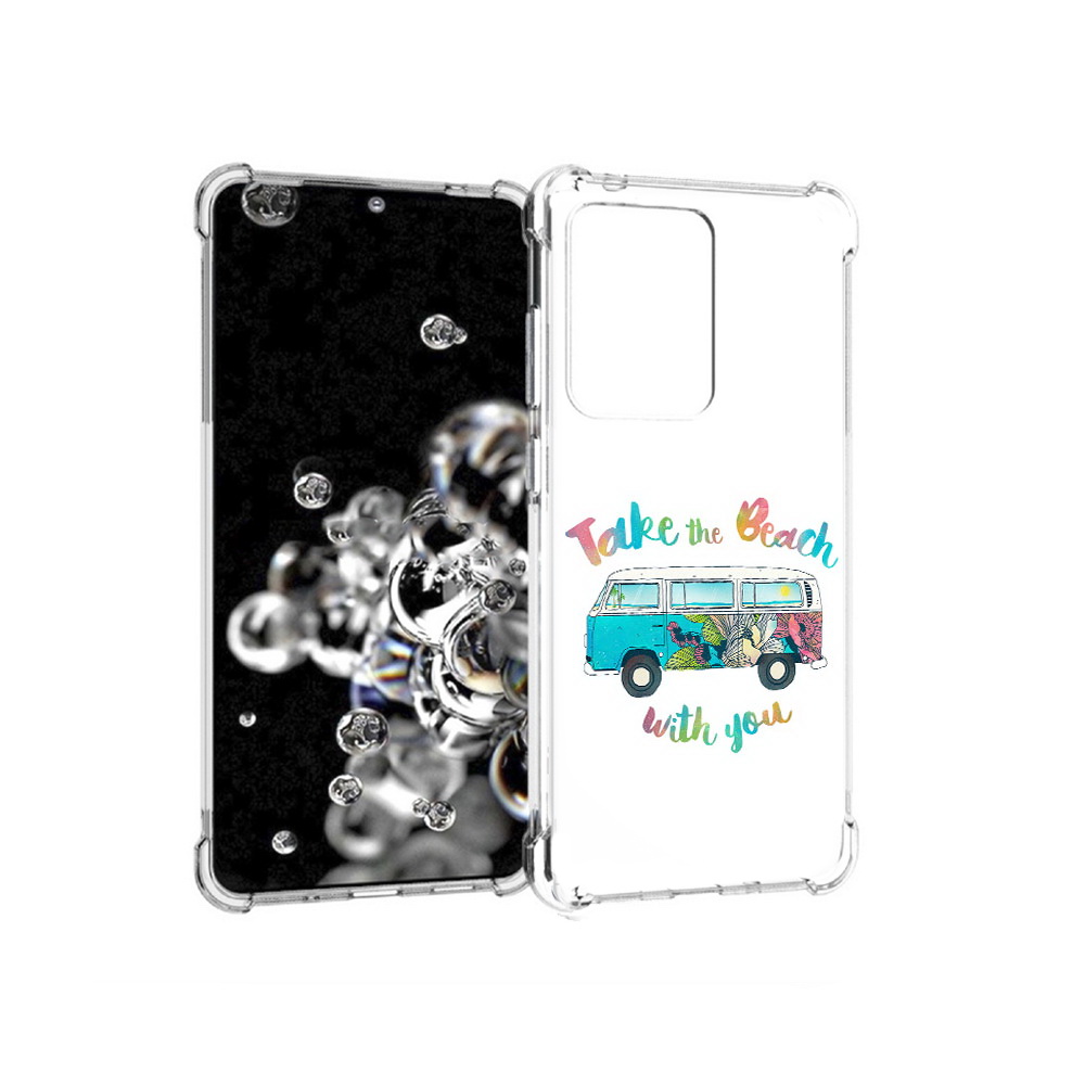 

Чехол MyPads Tocco для Samsung Galaxy S20 Ultra Хиппи автобус (PT144384.494.190), Прозрачный, Tocco