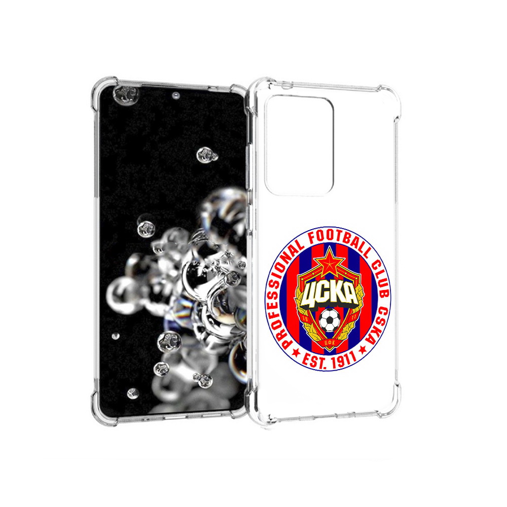 

Чехол MyPads Tocco для Samsung Galaxy S20 Ultra ФК ЦСК логотип (PT144384.494.178), Прозрачный, Tocco