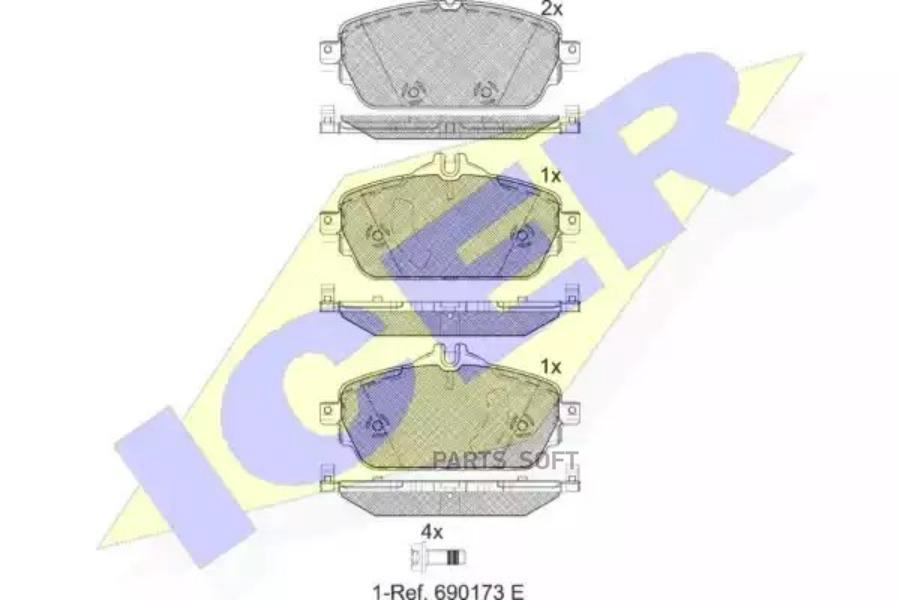 

Колодки Передние Mb W205/213 Icer 182212 Icer арт. 182212