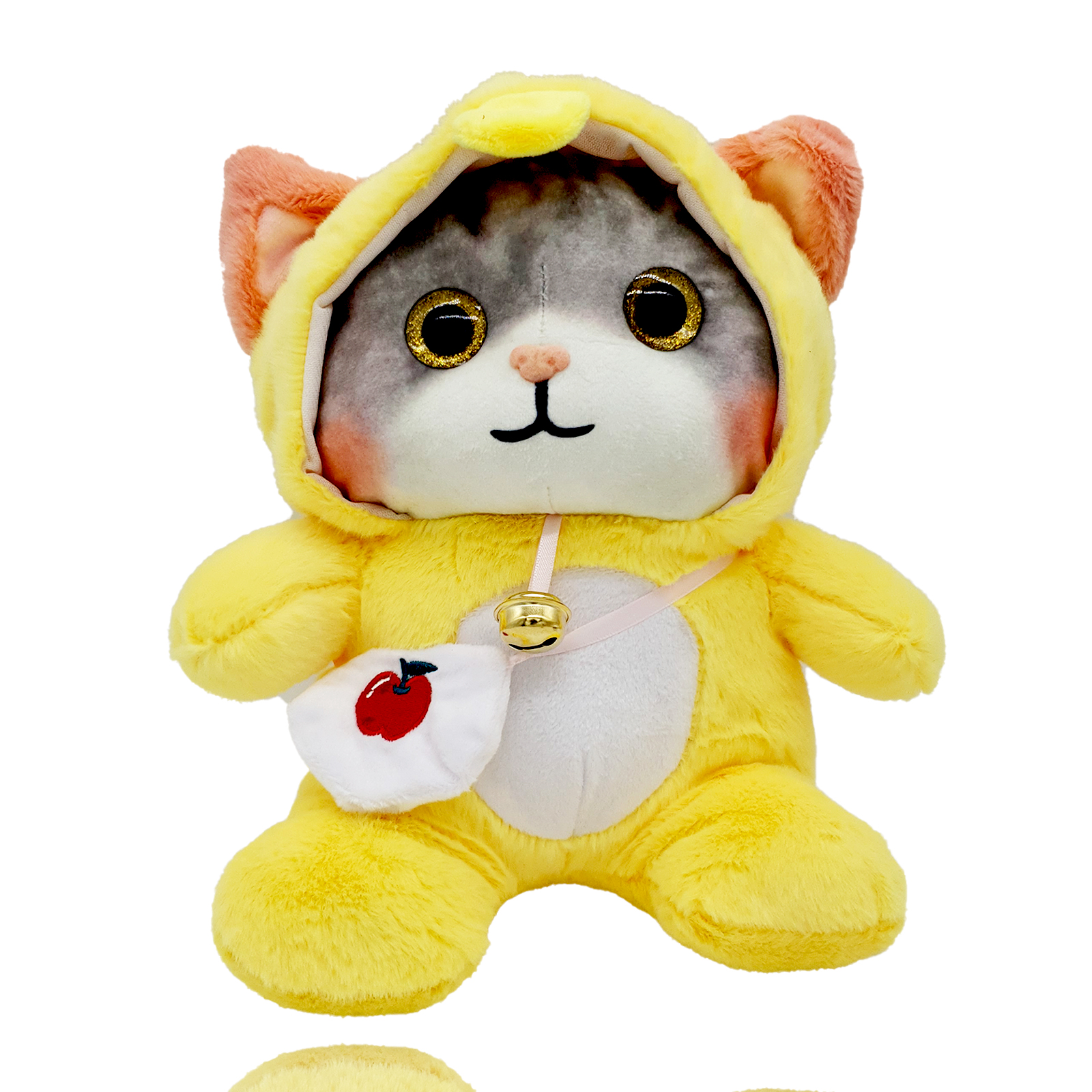 фото Мягкая игрушка market toys lab котенок в комбинезоне 30 см желтый
