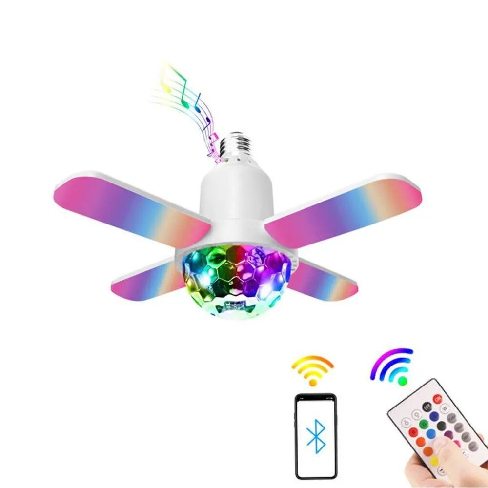 

Светильник-проектор Звездное небо E27, RGB-диско-шар, Bluetooth, 24 Вт
