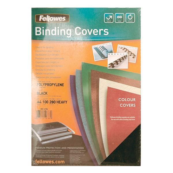 

Обложка для переплета А4 Fellowes Futura, 280мкм, пластик, черный, 100шт. FS-54766