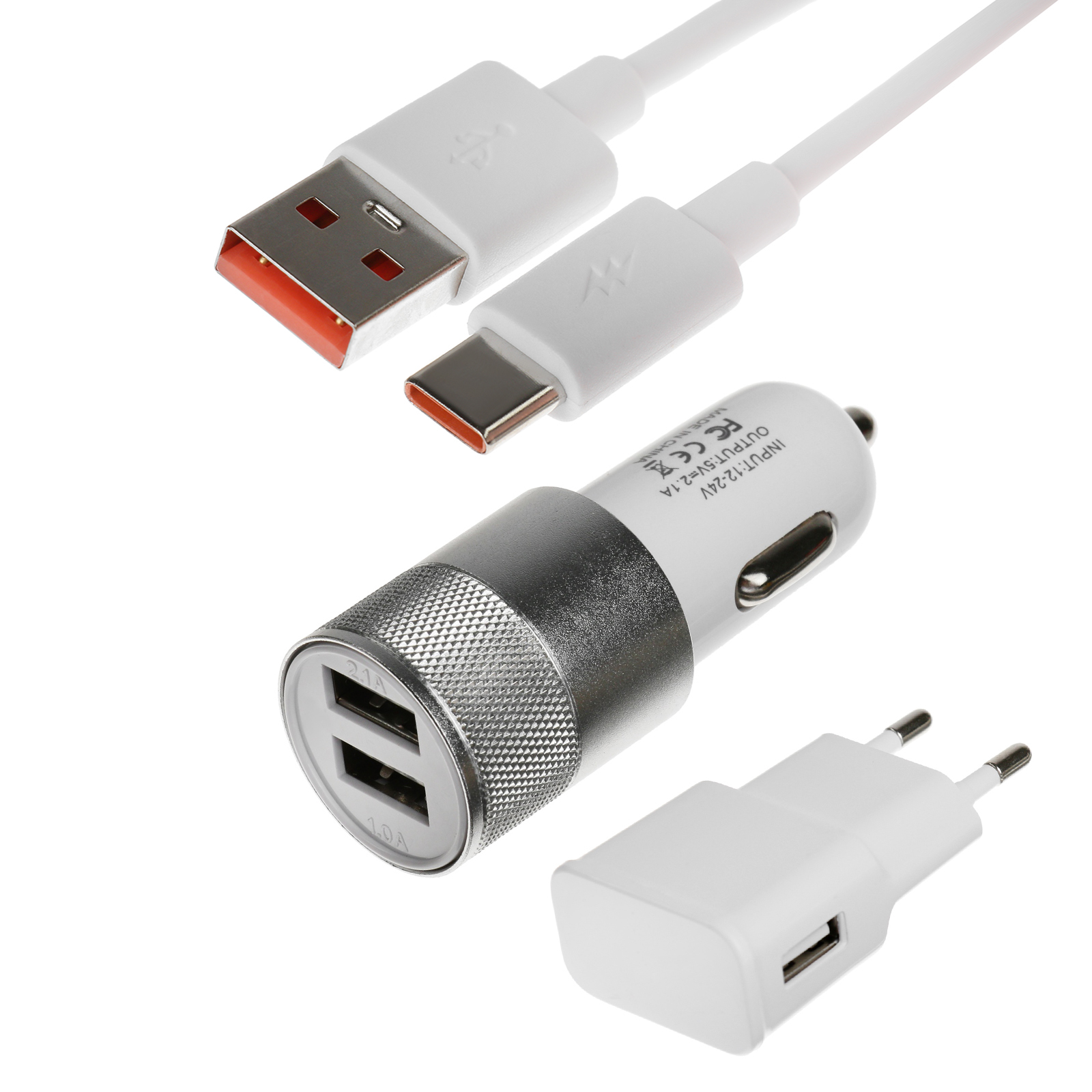 Сетевое зарядное устройство Luazon Home USB Type-C 3xUSB 1 А 724₽