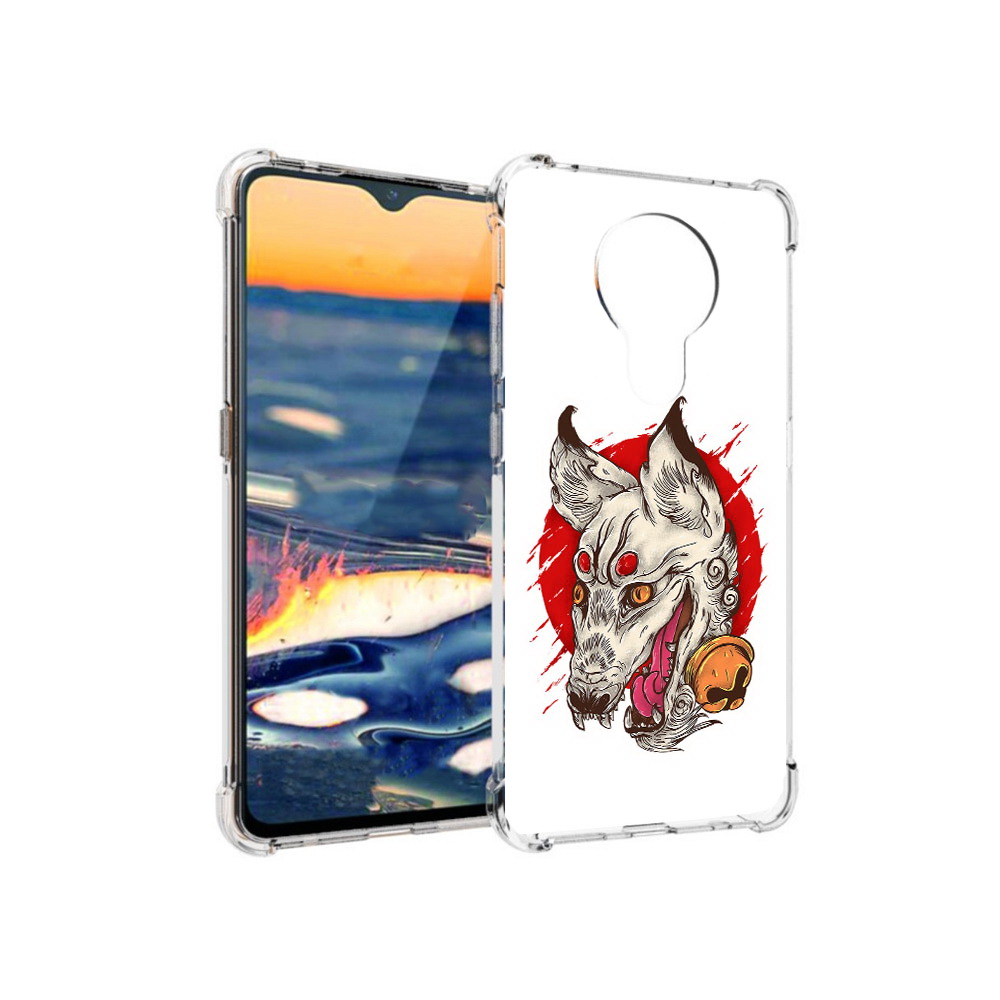 

Чехол MyPads Tocco для Nokia 5.3 страшная собака (PT227052.106.627), Прозрачный, Tocco
