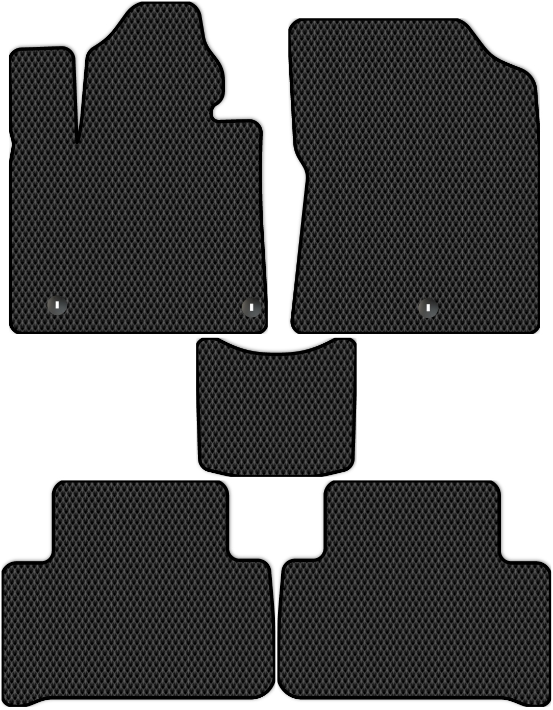 

Коврики ЭВА в салон для Kia Sorento 4 (MQ4) 2020 - Н.В., 5 шт. черный, 2952-S5YLT-H