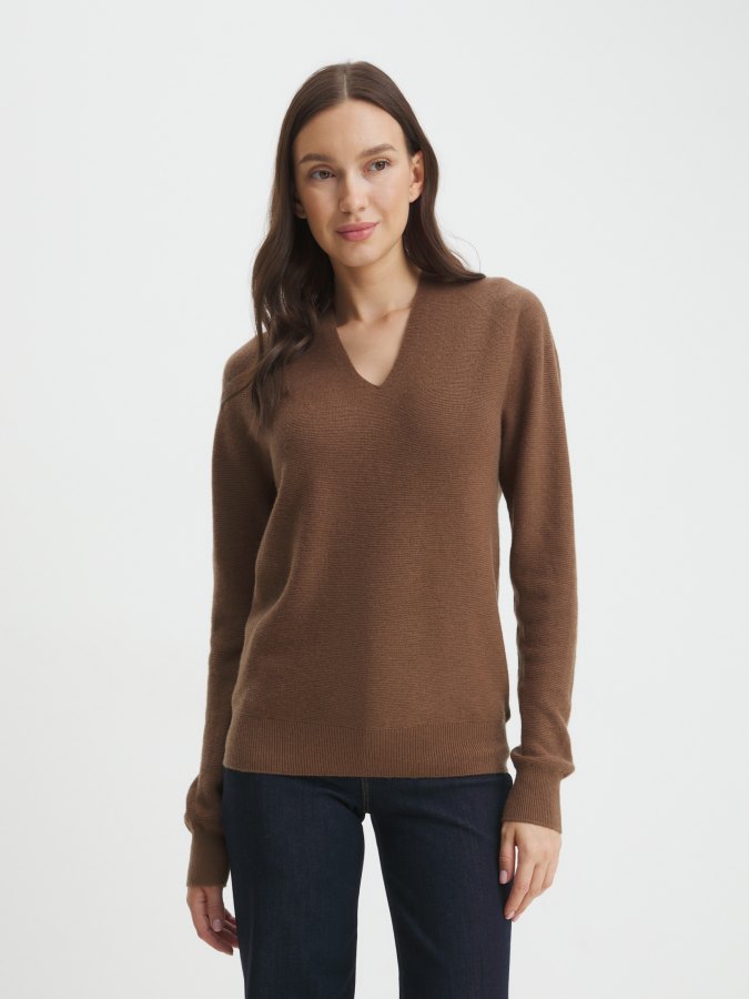 

Пуловер женский Maison David BN655 коричневый M, BN655