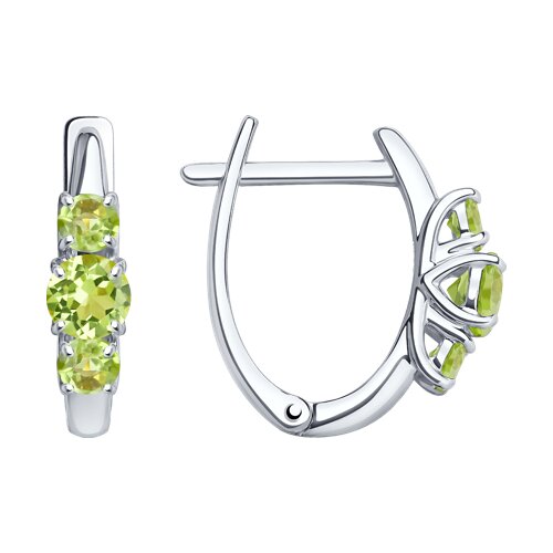 

Серьги из серебра TEO MAORI 892022936, хризолит, 892022936