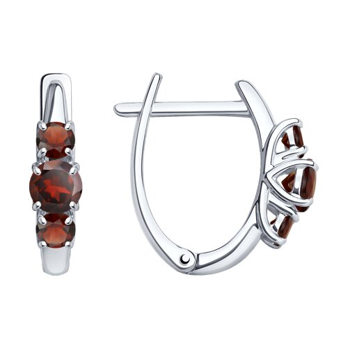 

Серьги из серебра TEO MAORI 892022935, гранат, 892022935