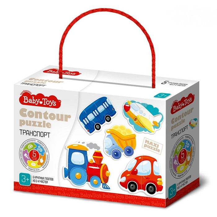 

Пазлы контурные «Транспорт», BABY TOYS
