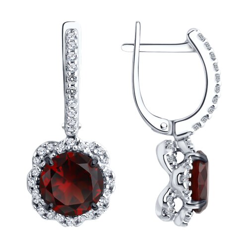 

Серьги из серебра TEO MAORI 892022824, ситалл/фианит, 892022824