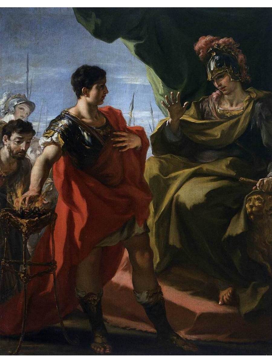 

Постер DRABS A3 Джованни Антонио Пеллегрини Mucius Scaevola before Porsenna