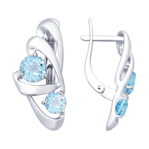 

Серьги из серебра TEO MAORI 892021817, топаз, 892021817
