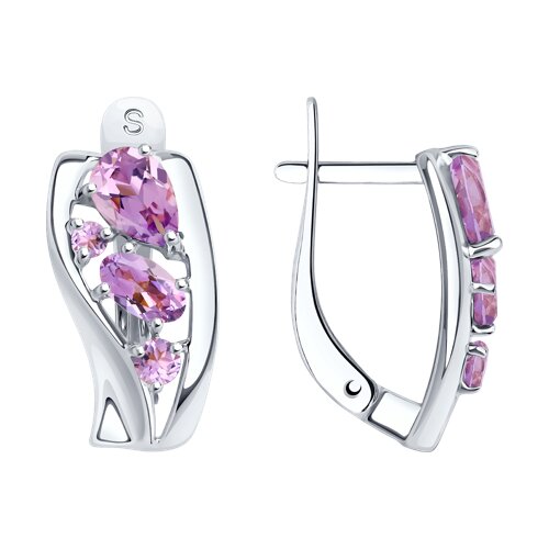 

Серьги из серебра TEO MAORI 892021809, аметист, 892021809