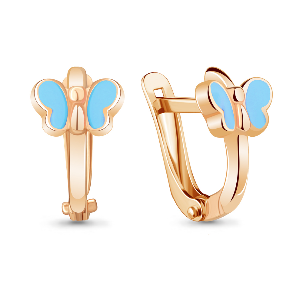 

Серьги из серебра с эмалью Aquamarine 34023_925_з, 34023_925_з