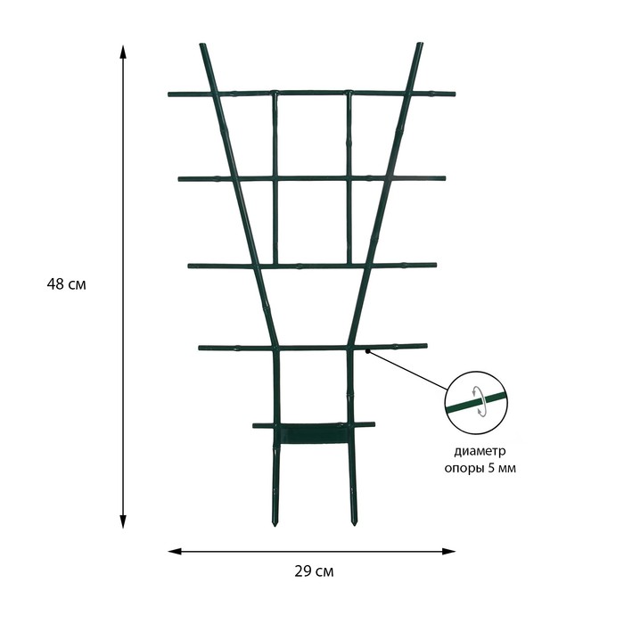 Greengo Шпалера, 48x29x0.5 см, пластик, зелёная, Greengo