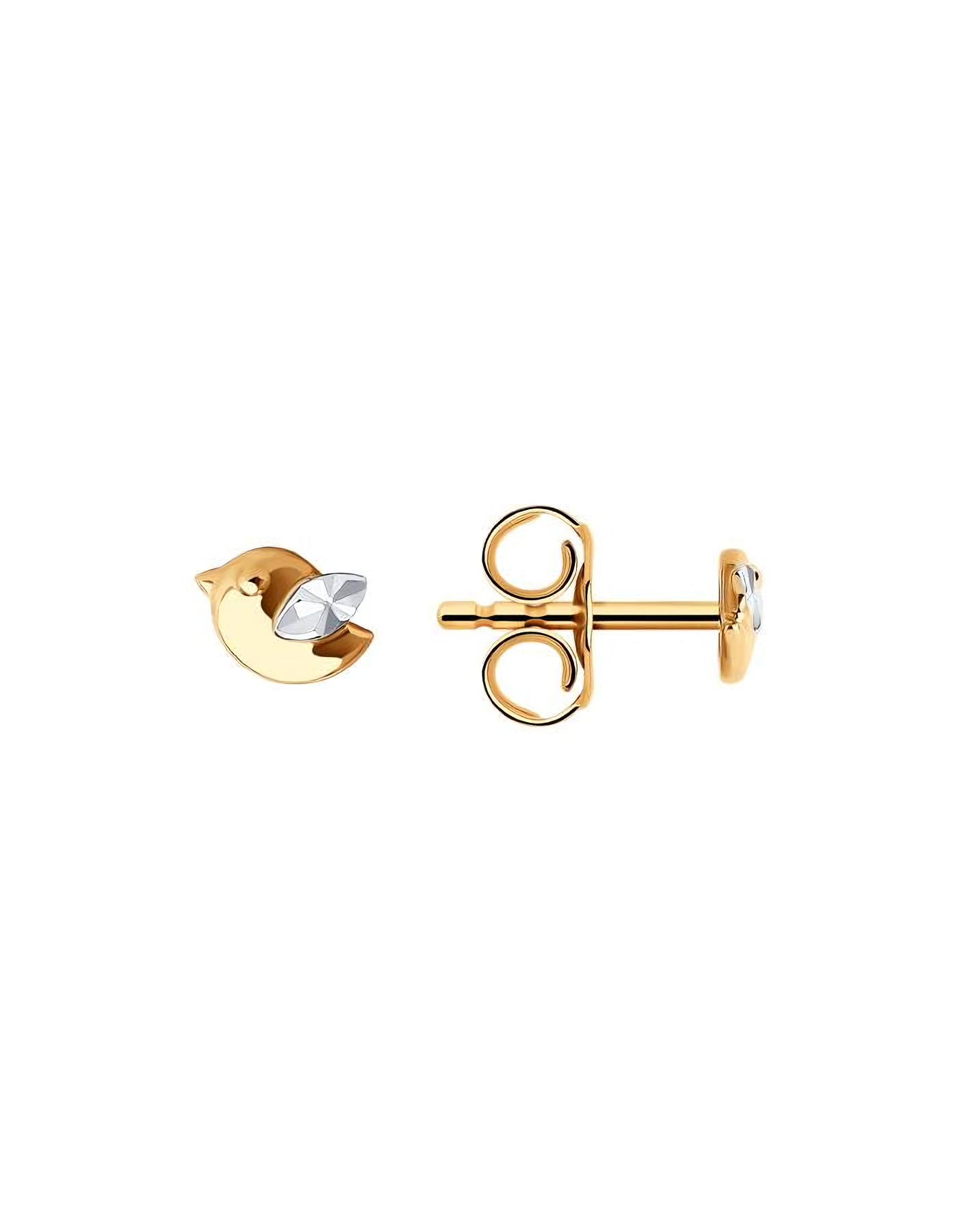 

Серьги пусеты из золота TEO MAORI 951-122-00992-1, фианит, 951-122-00992-1