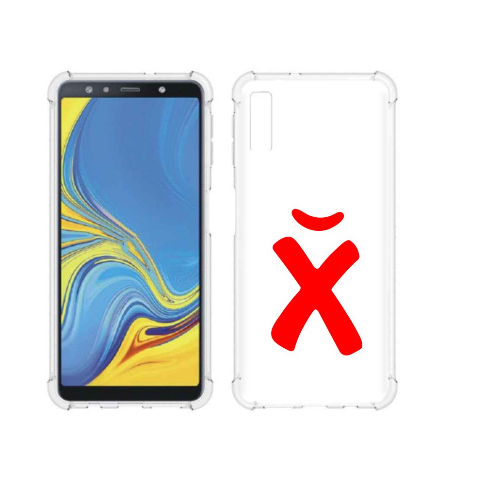 

Чехол MyPads Tocco для Samsung Galaxy A7 (2018) абстракция буква х (PT95255.558.209), Прозрачный, Tocco
