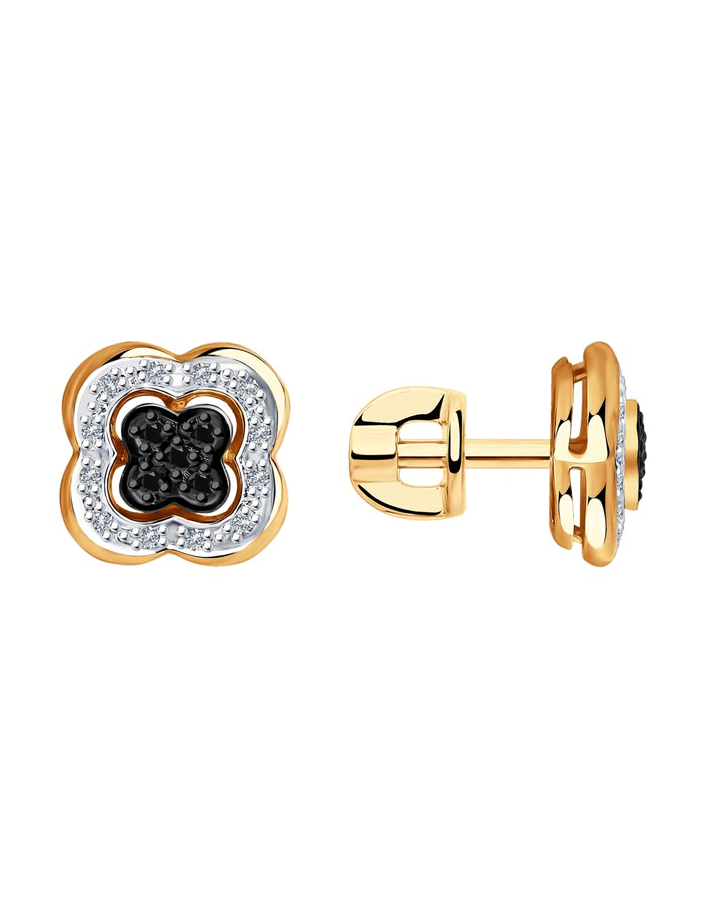 

Серьги пусеты из золота TEO MAORI 97020058, бриллиант, 97020058