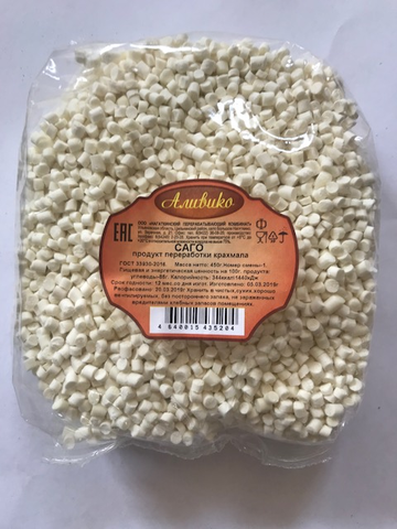 

Крупа Аливико Саго продукт переработки крахмала 450 г