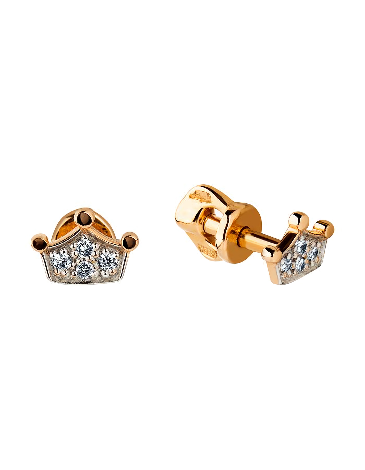

Серьги пусеты из золота TEO MAORI 9С132-1898, фианит, 9С132-1898