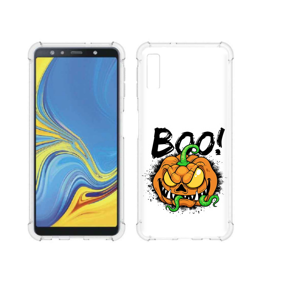 

Чехол MyPads Tocco для Samsung Galaxy A7 (2018) Хэллоуин бу (PT95255.558.193), Прозрачный, Tocco