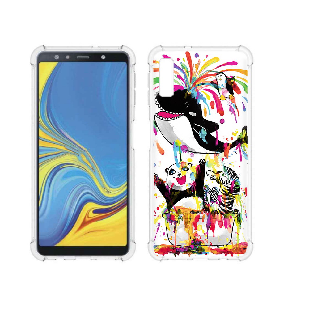 

Чехол MyPads Tocco для Samsung Galaxy A7 (2018) Хиппи кит (PT95255.558.191), Прозрачный, Tocco