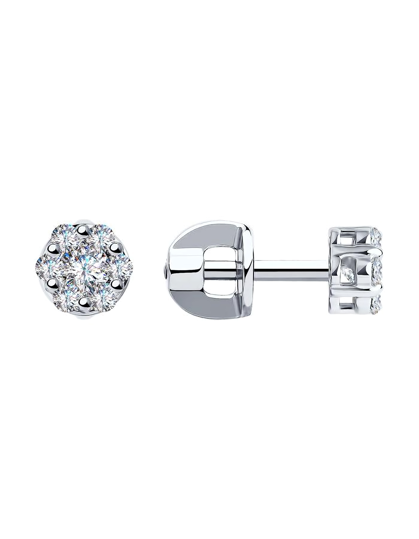

Серьги пусеты из золота TEO MAORI 925796, фианит, 925796