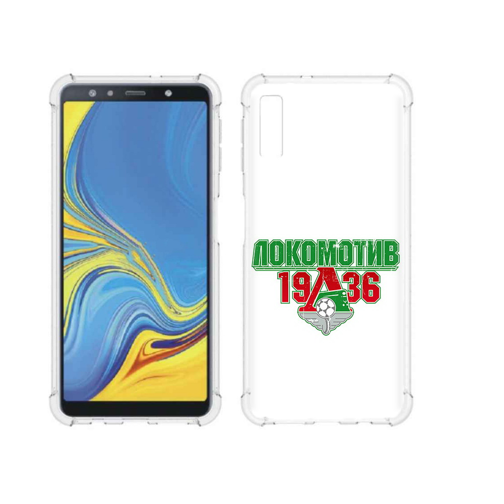 

Чехол MyPads Tocco для Samsung Galaxy A7 (2018) ФК локомотив 1936 (PT95255.558.182), Прозрачный, Tocco