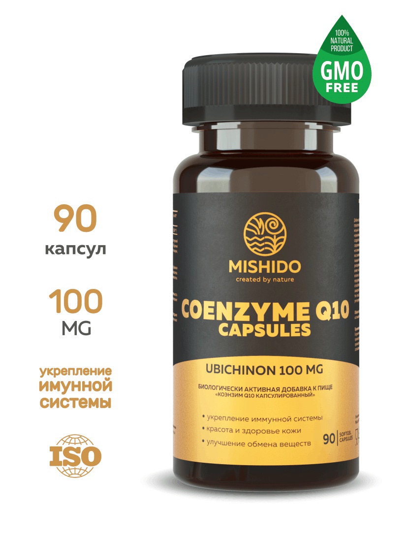 Коэнзим Q10 MISHIDO капсулы 100 мг 90 шт.