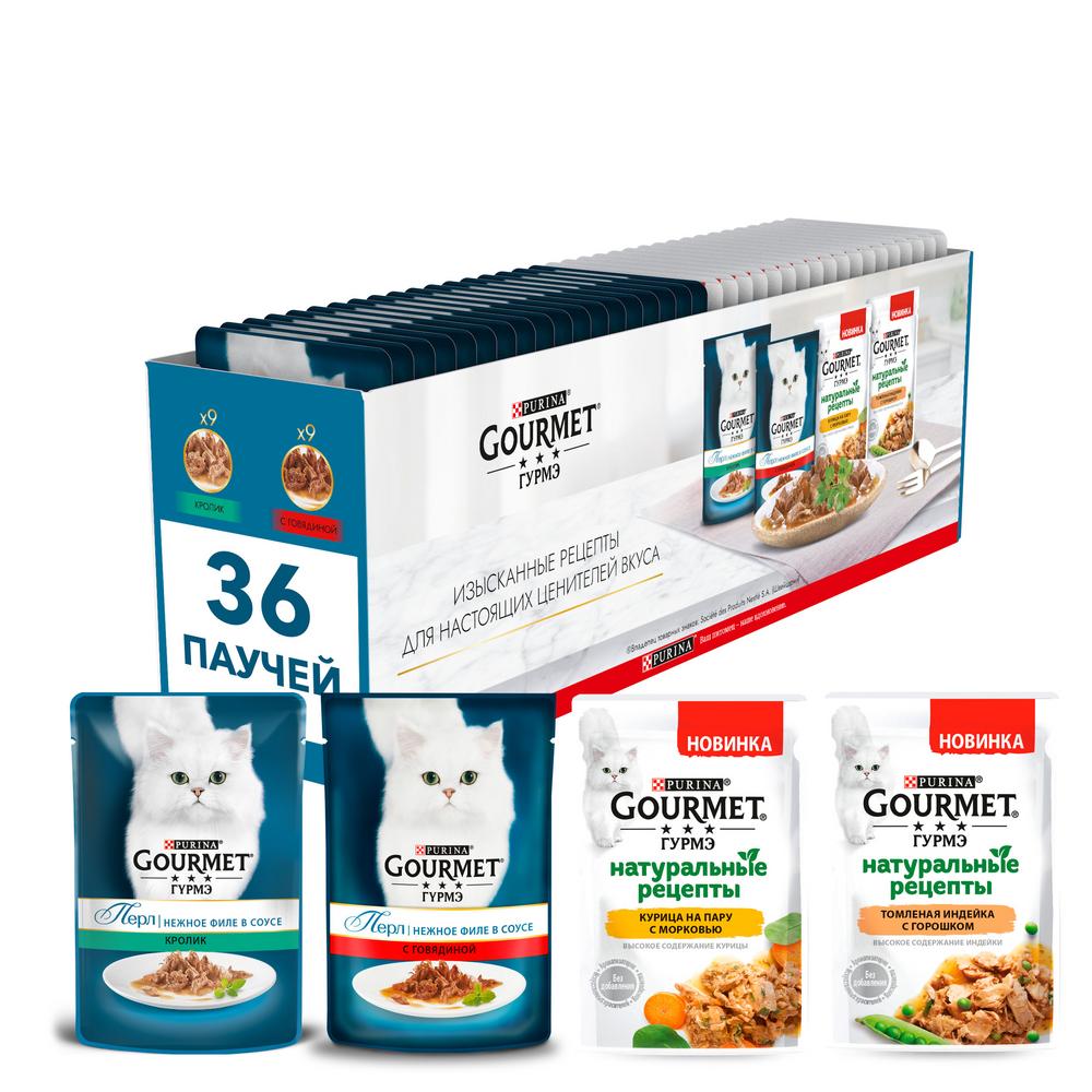 

Мультипак Gourmet Перл Нежное филе, 85гх18шт+Натуральные рецепты, 75гх18шт