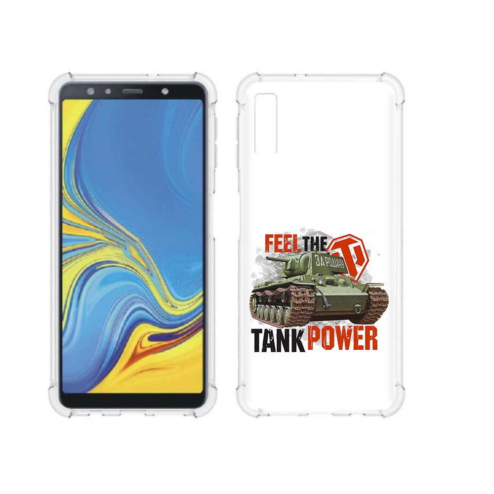 

Чехол MyPads Tocco для Samsung Galaxy A7 (2018) Танк (PT95255.558.169), Прозрачный, Tocco