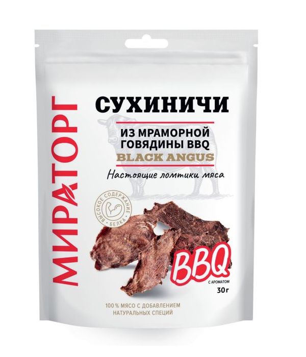 

Сухиничи Мираторг BBQ из мраморной говядины сушеные 40 г