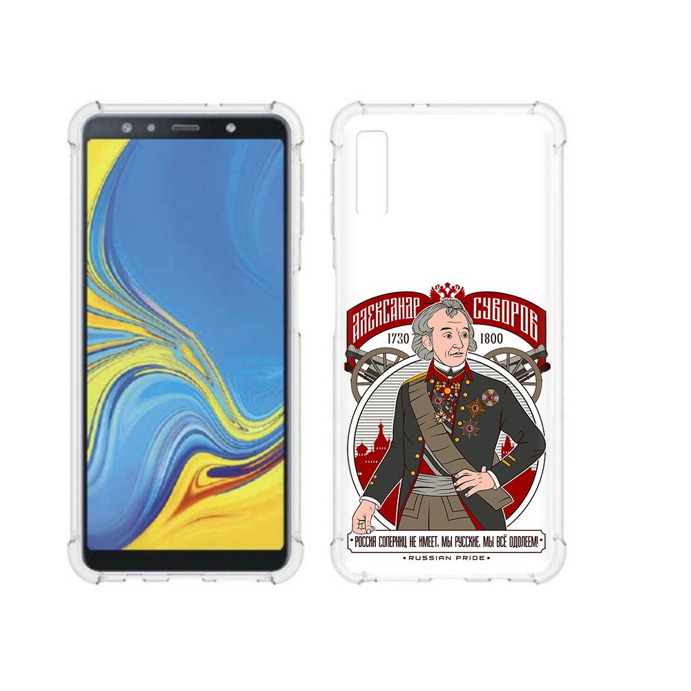 

Чехол MyPads Tocco для Samsung Galaxy A7 (2018) Суворов (PT95255.558.164), Прозрачный, Tocco