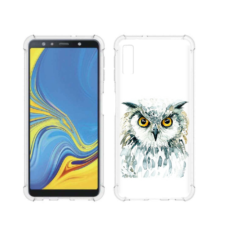 Чехол MyPads Tocco для Samsung Galaxy A7 (2018) Серьезная сова (PT95255.558.156)