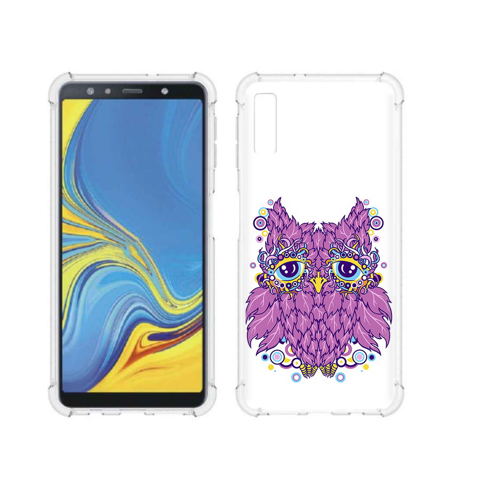 

Чехол MyPads Tocco для Samsung Galaxy A7 (2018) Розовая сова (PT95255.558.147), Прозрачный, Tocco