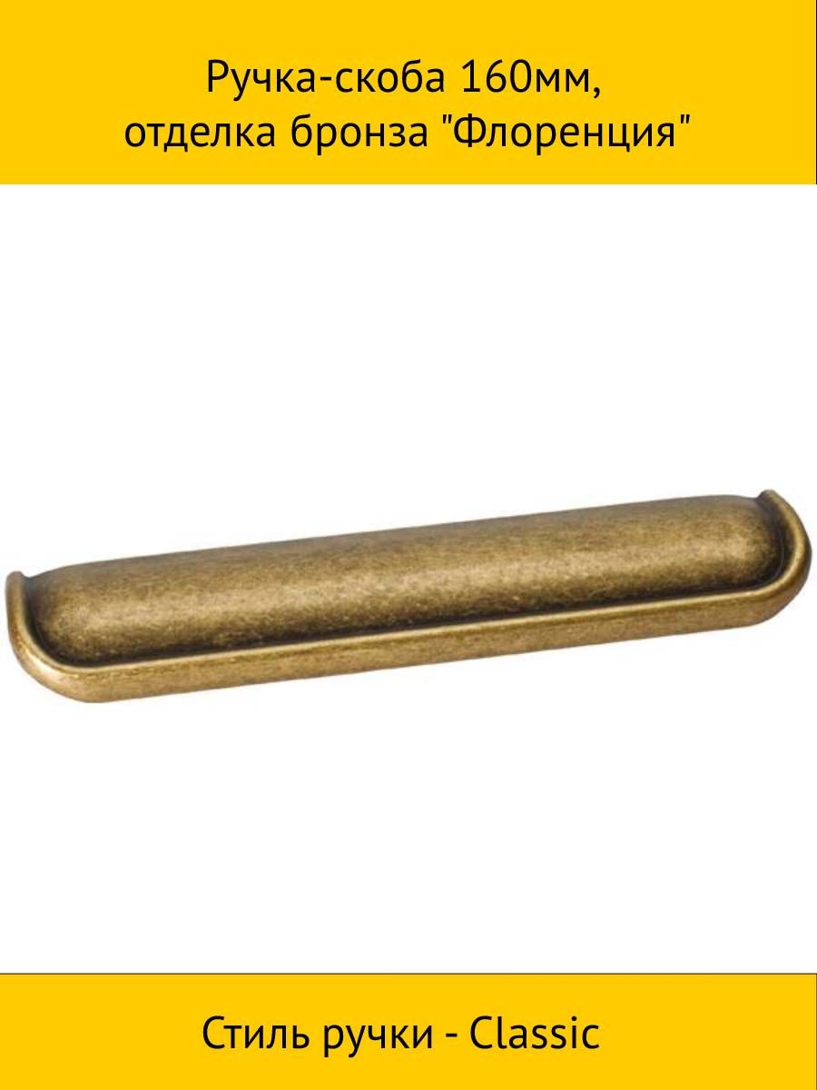 

Ручка-скоба MAKMART 160мм, отделка бронза, Флоренция, Серый