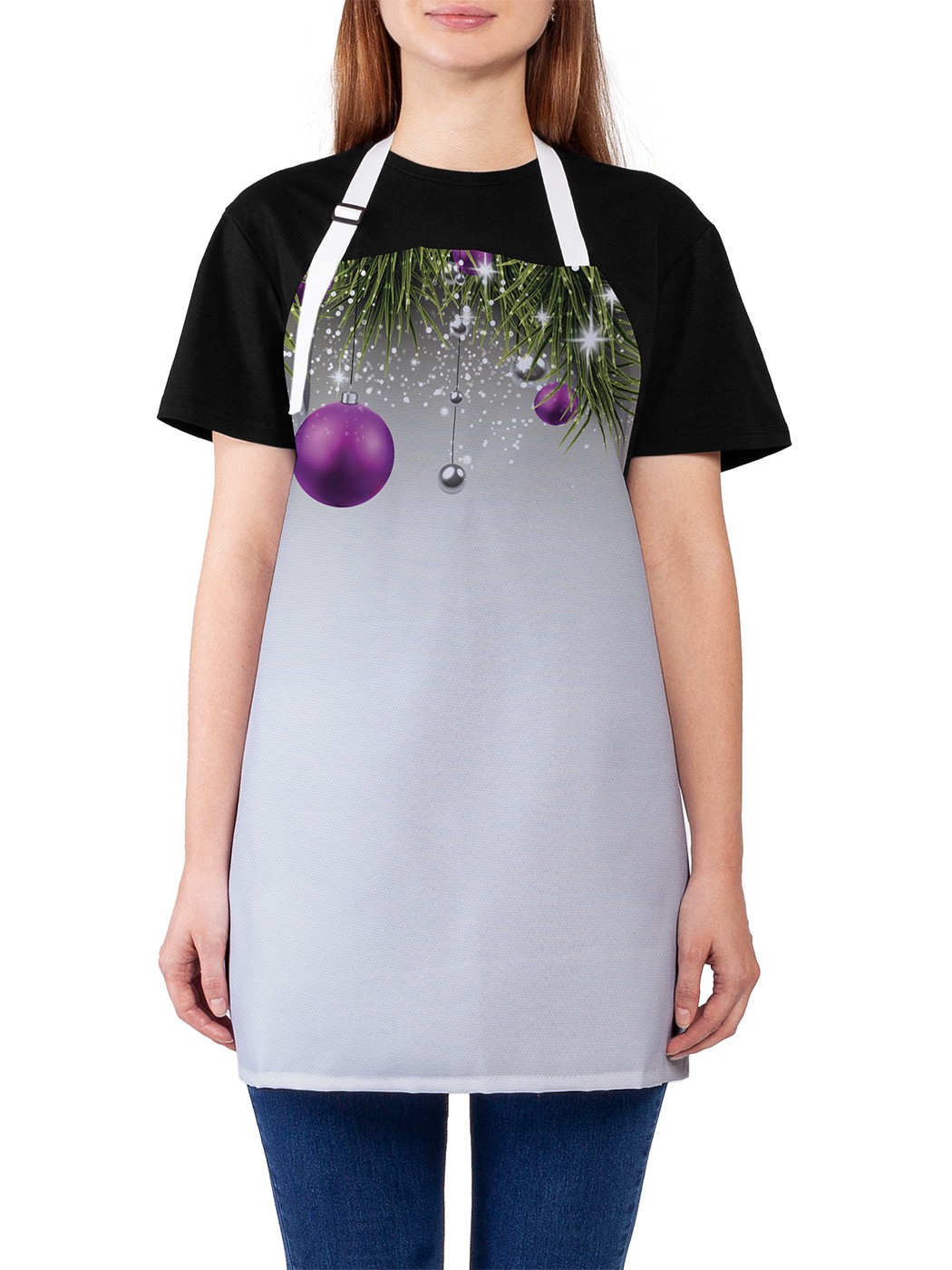 

Фартук женский JoyArty для готовки "Украшение елки", универсальный размер, Оранжевый