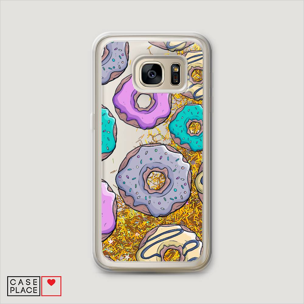 

Чехол Awog на Samsung Galaxy S7 "Разноцветные пончики в глазури 2", Голубой;разноцветный, 24590-1
