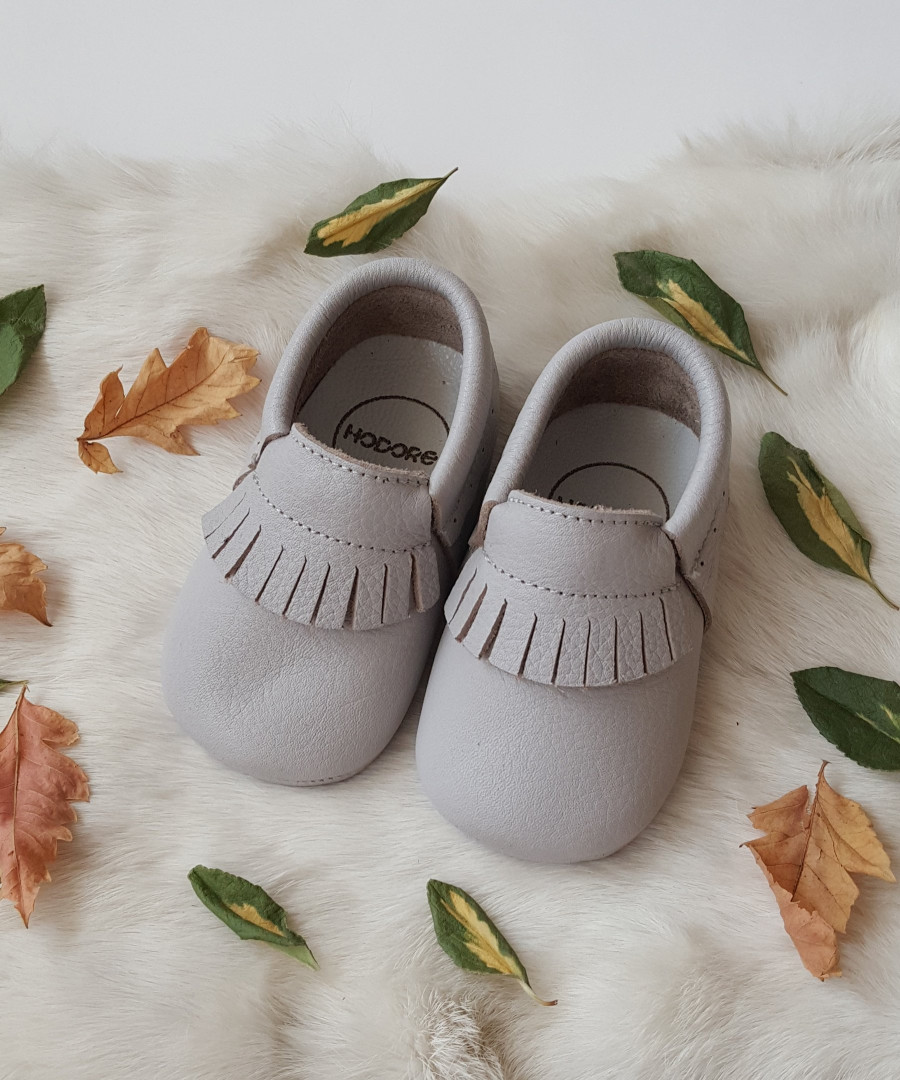 фото Мокасины детские hodore р. 21 светло-серый, hb-1275g (доставка из-за рубежа)