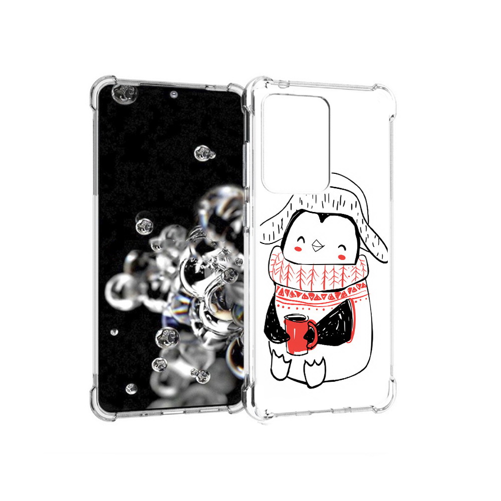 

Чехол MyPads Tocco для Samsung Galaxy S20 Ultra Милый пингвин (PT144384.494.115), Прозрачный, Tocco